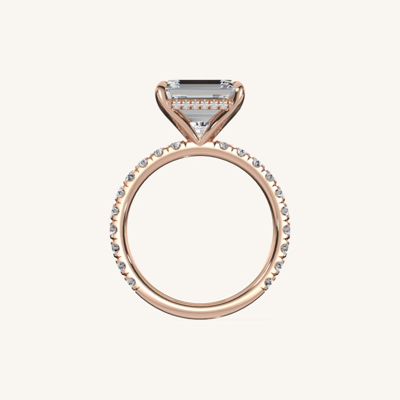 The Trelisse – Hidden Halo Diamond Engagement Ring (E-W)