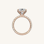 Load image into Gallery viewer, The Trelisse – Hidden Halo Diamond Engagement Ring (E-W)