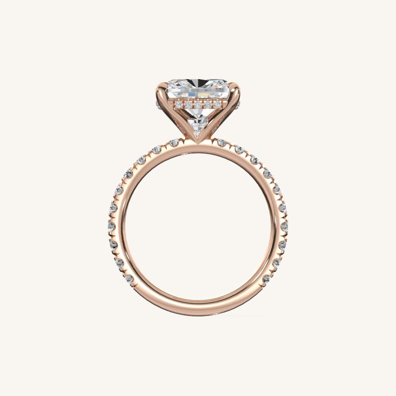 The Trelisse – Hidden Halo Diamond Engagement Ring (E-W)