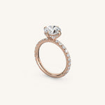 Load image into Gallery viewer, The Trelisse – Hidden Halo Diamond Engagement Ring (E-W)