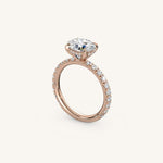 Load image into Gallery viewer, The Trelisse – Hidden Halo Diamond Engagement Ring (E-W)