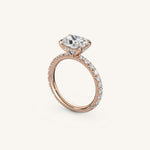 Load image into Gallery viewer, The Trelisse – Hidden Halo Diamond Engagement Ring (E-W)