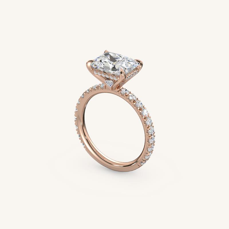 The Trelisse – Hidden Halo Diamond Engagement Ring (E-W)