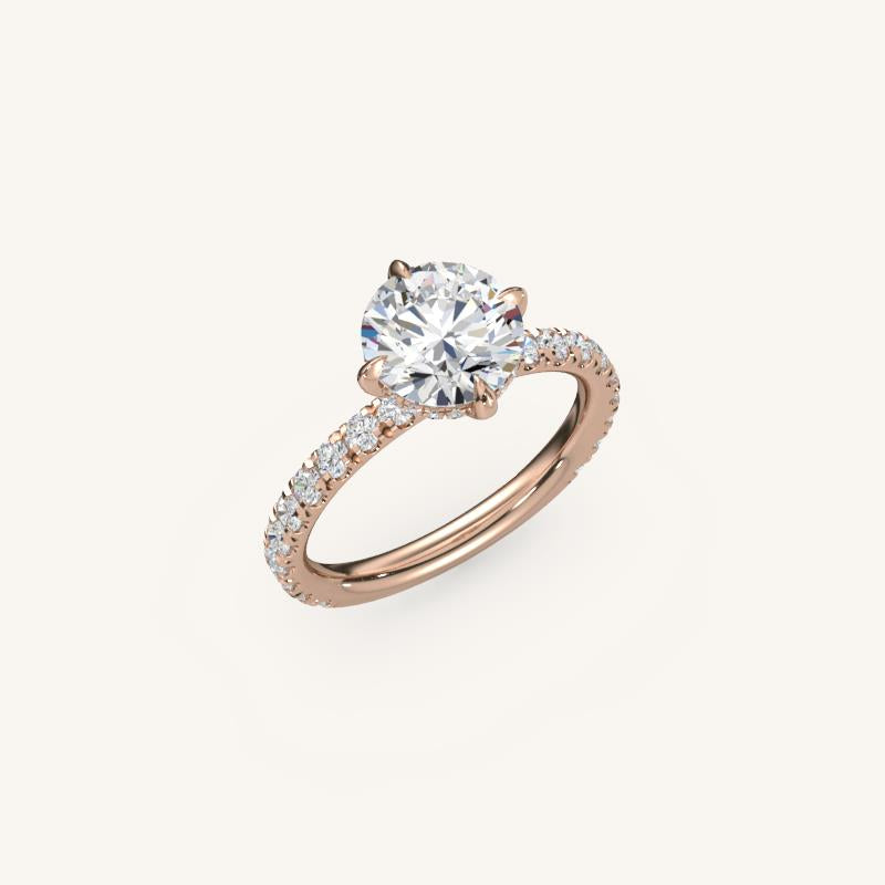 The Trelisse – Hidden Halo Diamond Engagement Ring (E-W)