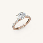 Load image into Gallery viewer, The Trelisse – Hidden Halo Diamond Engagement Ring (E-W)