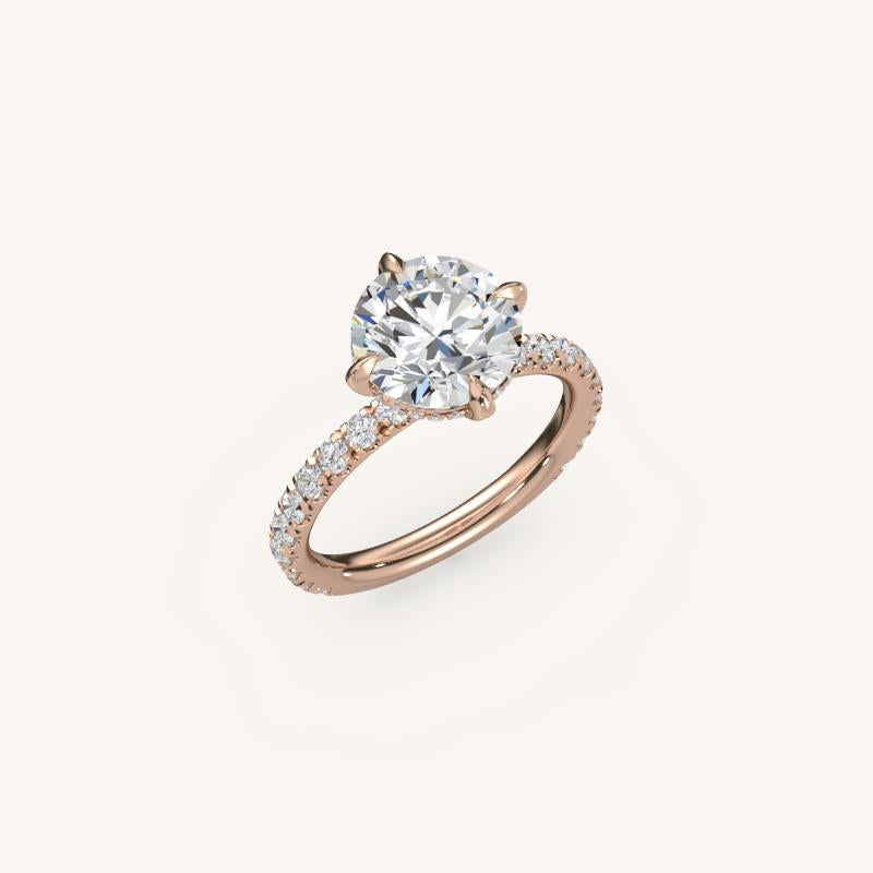 The Trelisse – Hidden Halo Diamond Engagement Ring (E-W)