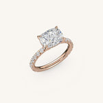 Load image into Gallery viewer, The Trelisse – Hidden Halo Diamond Engagement Ring (E-W)