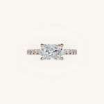 Load image into Gallery viewer, The Trelisse – Hidden Halo Diamond Engagement Ring (E-W)