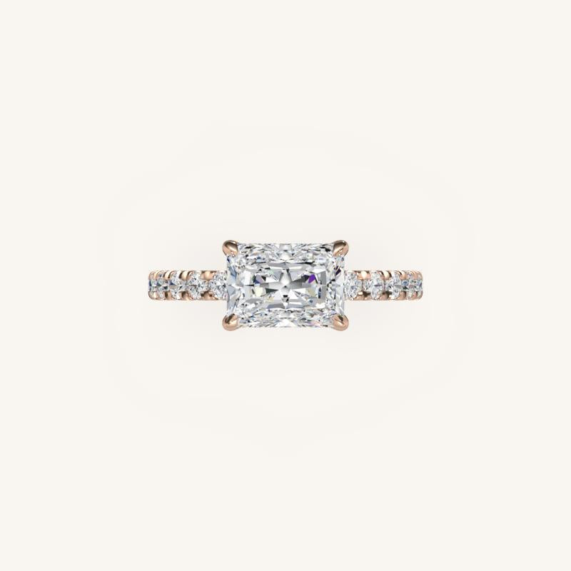 The Trelisse – Hidden Halo Diamond Engagement Ring (E-W)