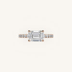 Load image into Gallery viewer, The Trelisse – Hidden Halo Diamond Engagement Ring (E-W)