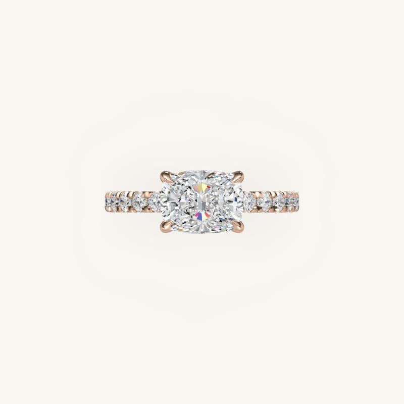 The Trelisse – Hidden Halo Diamond Engagement Ring (E-W)