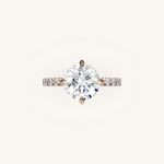 Load image into Gallery viewer, The Trelisse – Hidden Halo Diamond Engagement Ring (E-W)