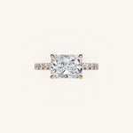 Load image into Gallery viewer, The Trelisse – Hidden Halo Diamond Engagement Ring (E-W)
