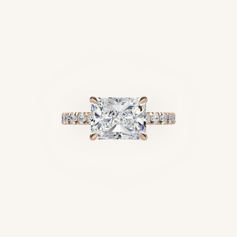 The Trelisse – Hidden Halo Diamond Engagement Ring (E-W)