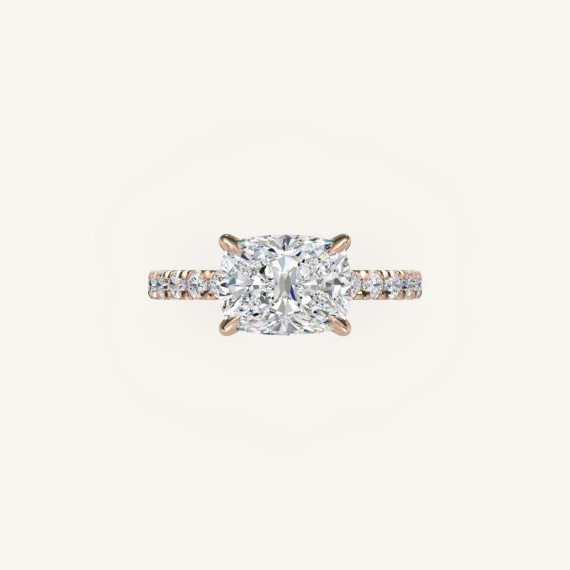 The Trelisse – Hidden Halo Diamond Engagement Ring (E-W)
