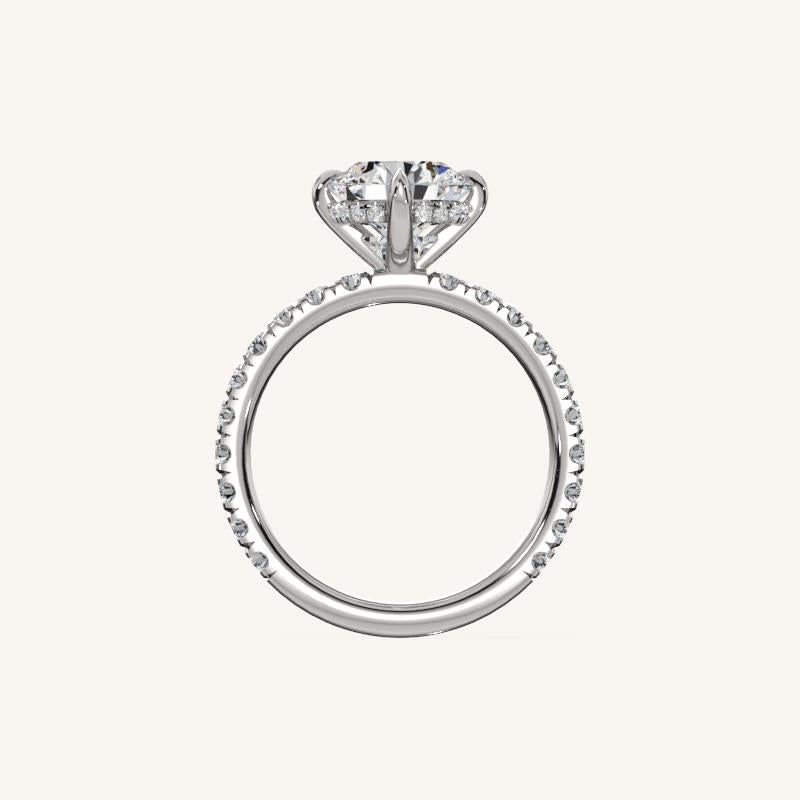 The Trelisse – Hidden Halo Diamond Engagement Ring (E-W)