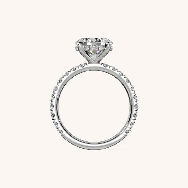The Trelisse – Hidden Halo Diamond Engagement Ring (E-W)