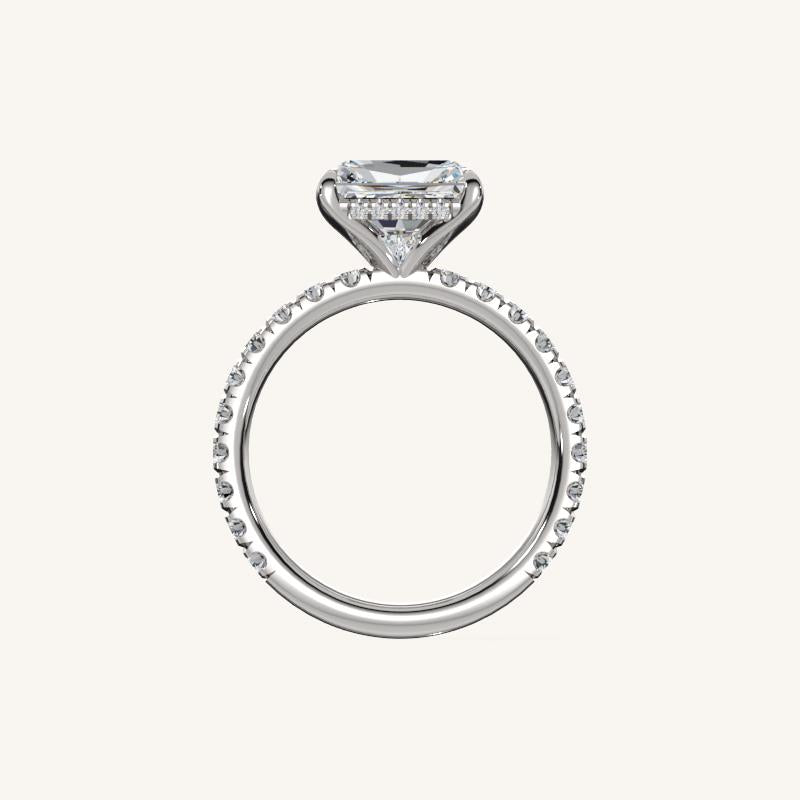 The Trelisse – Hidden Halo Diamond Engagement Ring (E-W)