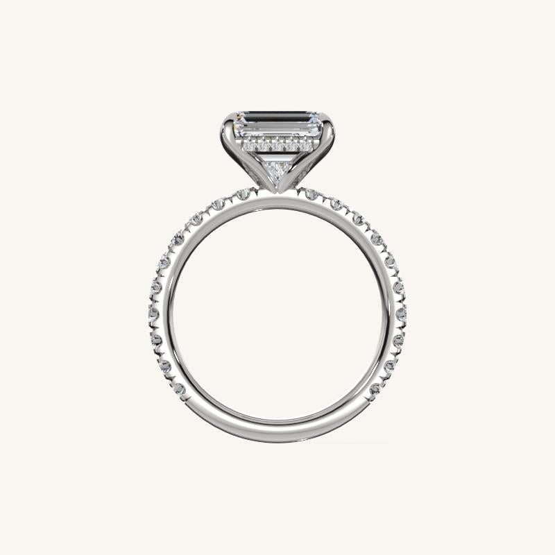 The Trelisse – Hidden Halo Diamond Engagement Ring (E-W)