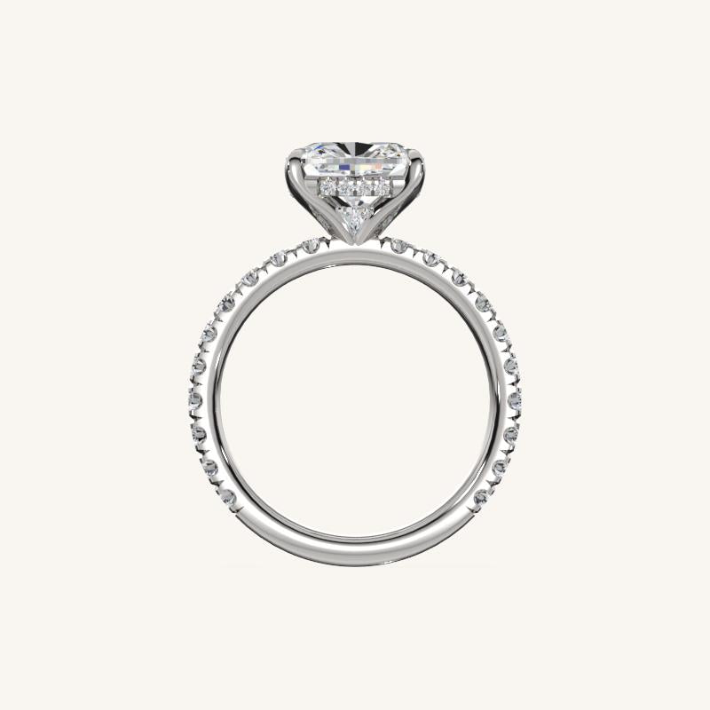 The Trelisse – Hidden Halo Diamond Engagement Ring (E-W)
