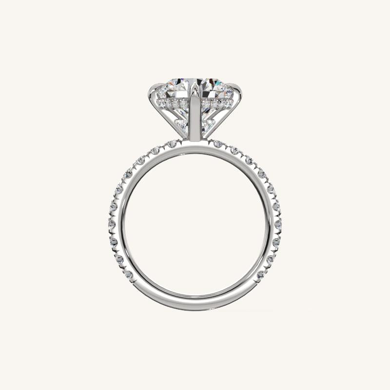 The Trelisse – Hidden Halo Diamond Engagement Ring (E-W)