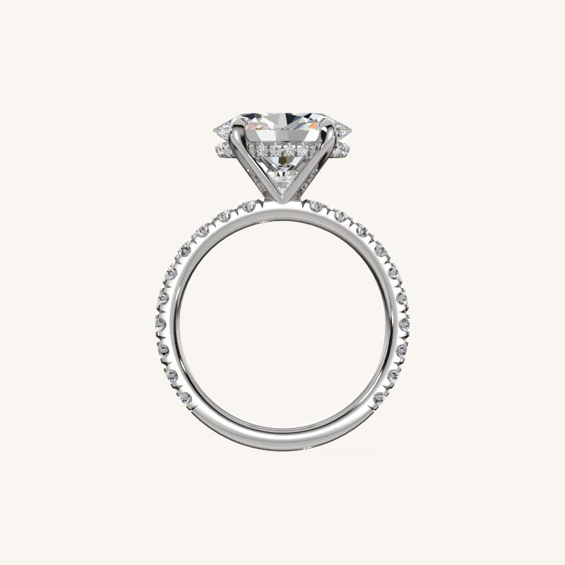 The Trelisse – Hidden Halo Diamond Engagement Ring (E-W)