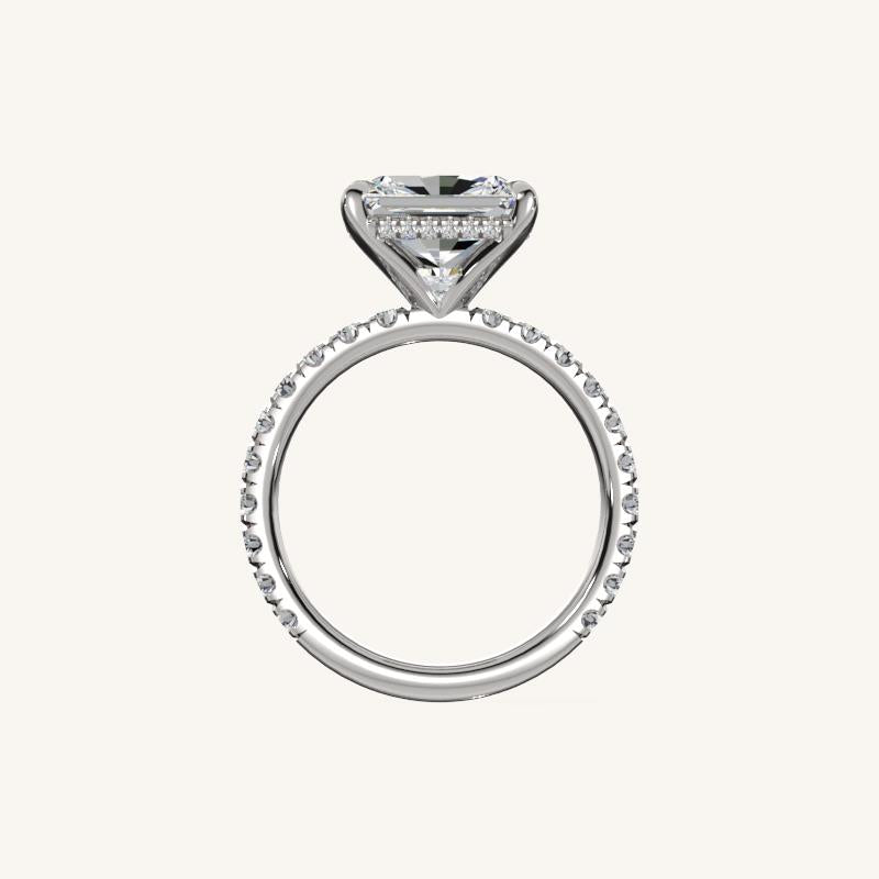 The Trelisse – Hidden Halo Diamond Engagement Ring (E-W)