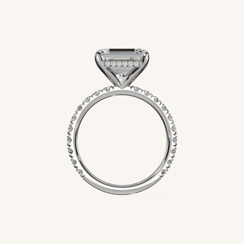 The Trelisse – Hidden Halo Diamond Engagement Ring (E-W)