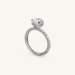 Load image into Gallery viewer, The Trelisse – Hidden Halo Diamond Engagement Ring (E-W)