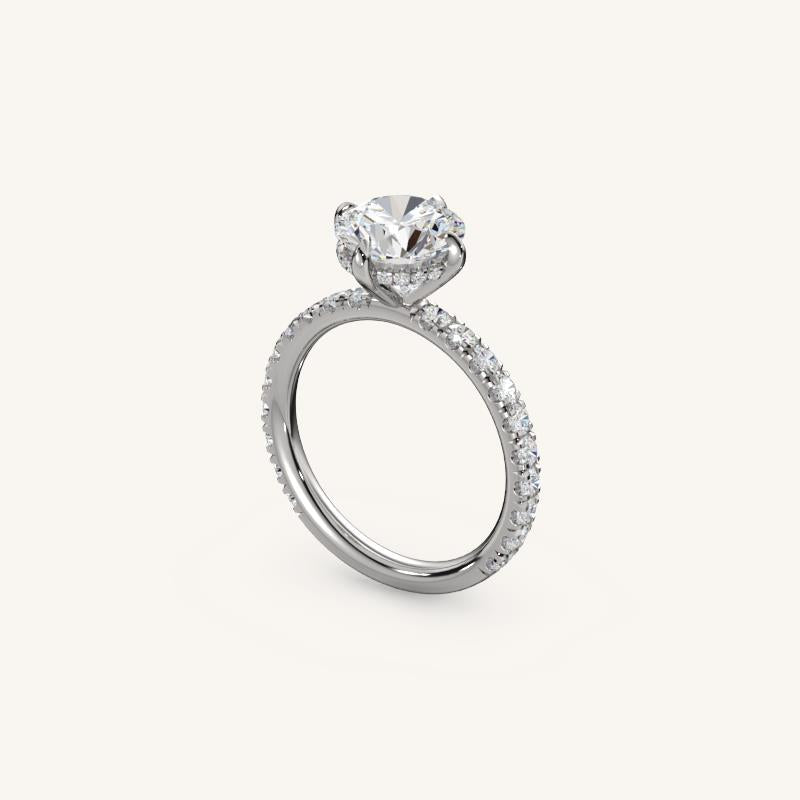 The Trelisse – Hidden Halo Diamond Engagement Ring (E-W)