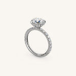 Load image into Gallery viewer, The Trelisse – Hidden Halo Diamond Engagement Ring (E-W)