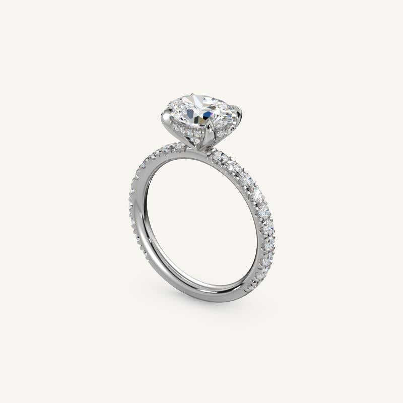 The Trelisse – Hidden Halo Diamond Engagement Ring (E-W)