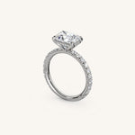 Load image into Gallery viewer, The Trelisse – Hidden Halo Diamond Engagement Ring (E-W)