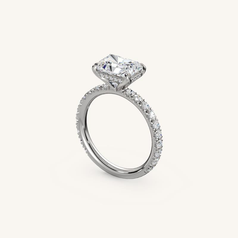 The Trelisse – Hidden Halo Diamond Engagement Ring (E-W)