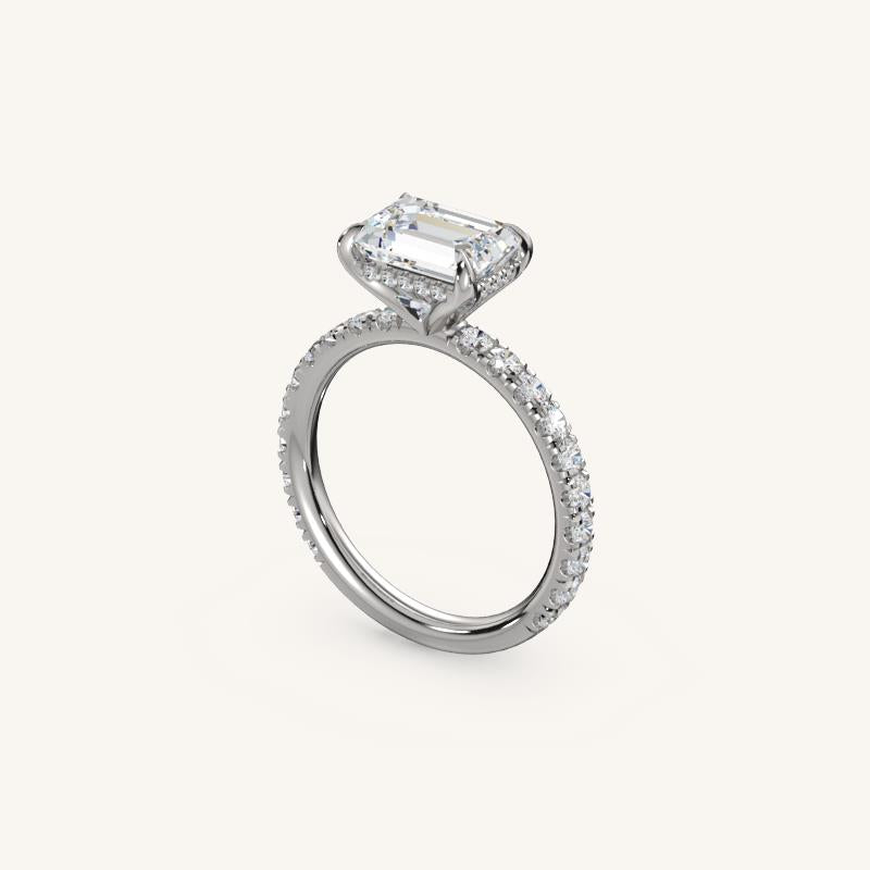The Trelisse – Hidden Halo Diamond Engagement Ring (E-W)