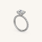 Load image into Gallery viewer, The Trelisse – Hidden Halo Diamond Engagement Ring (E-W)