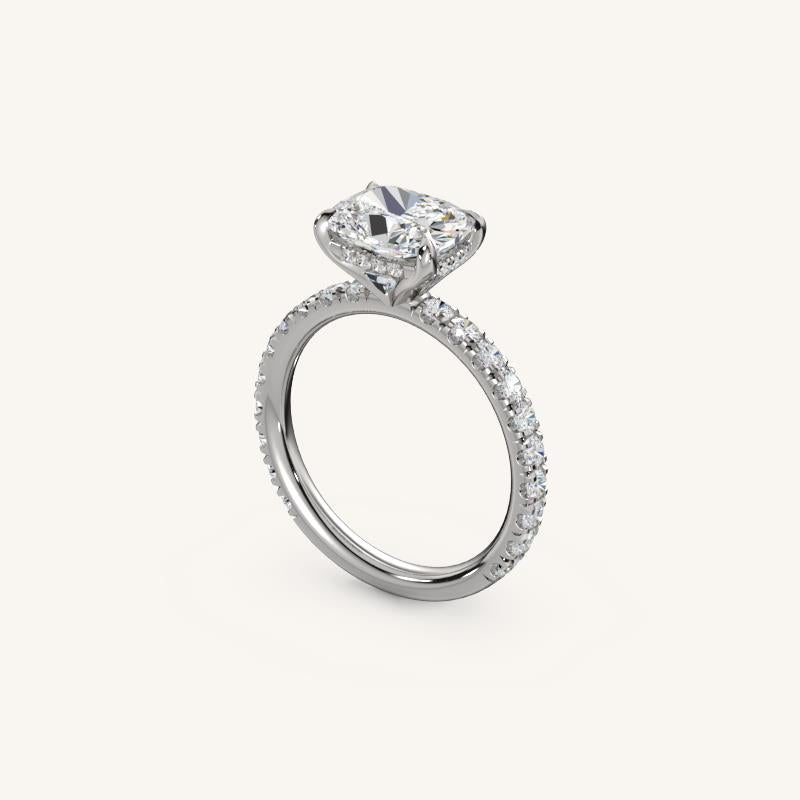 The Trelisse – Hidden Halo Diamond Engagement Ring (E-W)