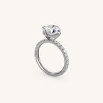 Load image into Gallery viewer, The Trelisse – Hidden Halo Diamond Engagement Ring (E-W)