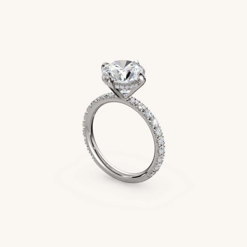 The Trelisse – Hidden Halo Diamond Engagement Ring (E-W)