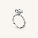 Load image into Gallery viewer, The Trelisse – Hidden Halo Diamond Engagement Ring (E-W)