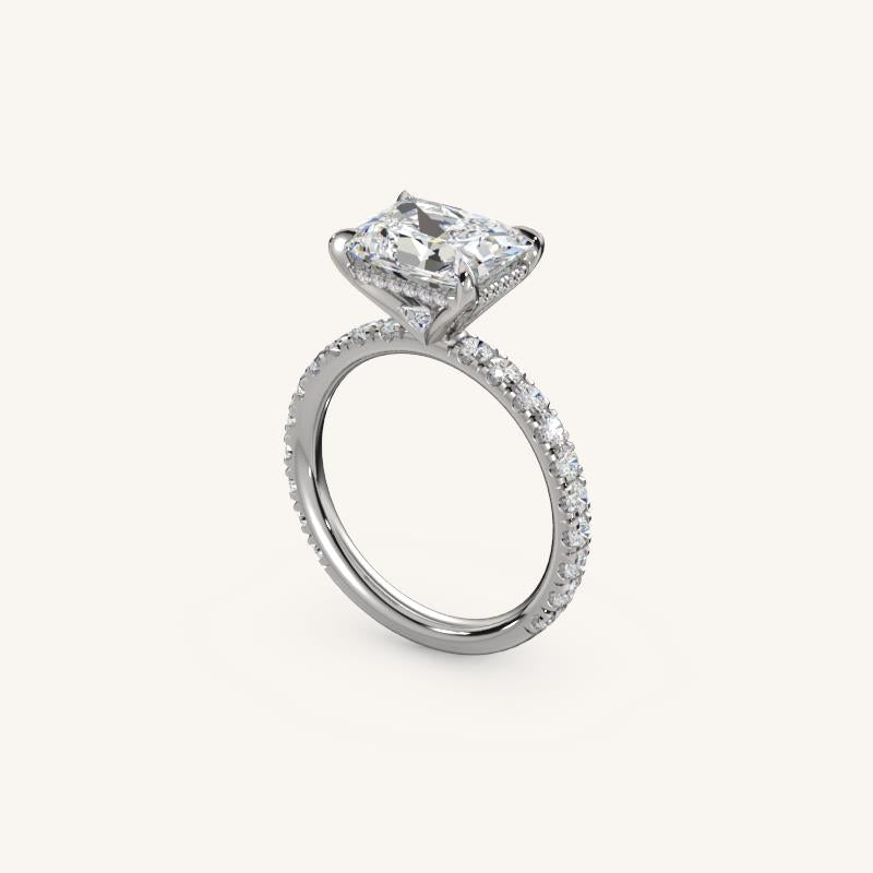 The Trelisse – Hidden Halo Diamond Engagement Ring (E-W)