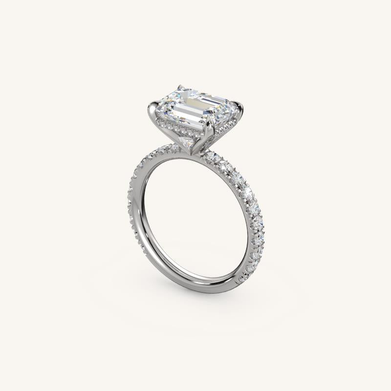 The Trelisse – Hidden Halo Diamond Engagement Ring (E-W)