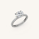Load image into Gallery viewer, The Trelisse – Hidden Halo Diamond Engagement Ring (E-W)