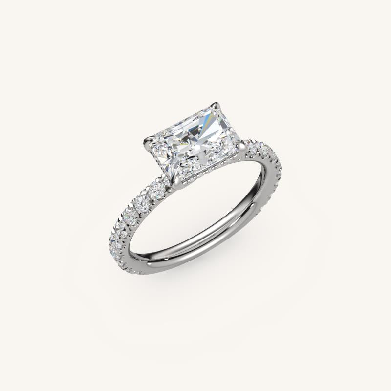 The Trelisse – Hidden Halo Diamond Engagement Ring (E-W)