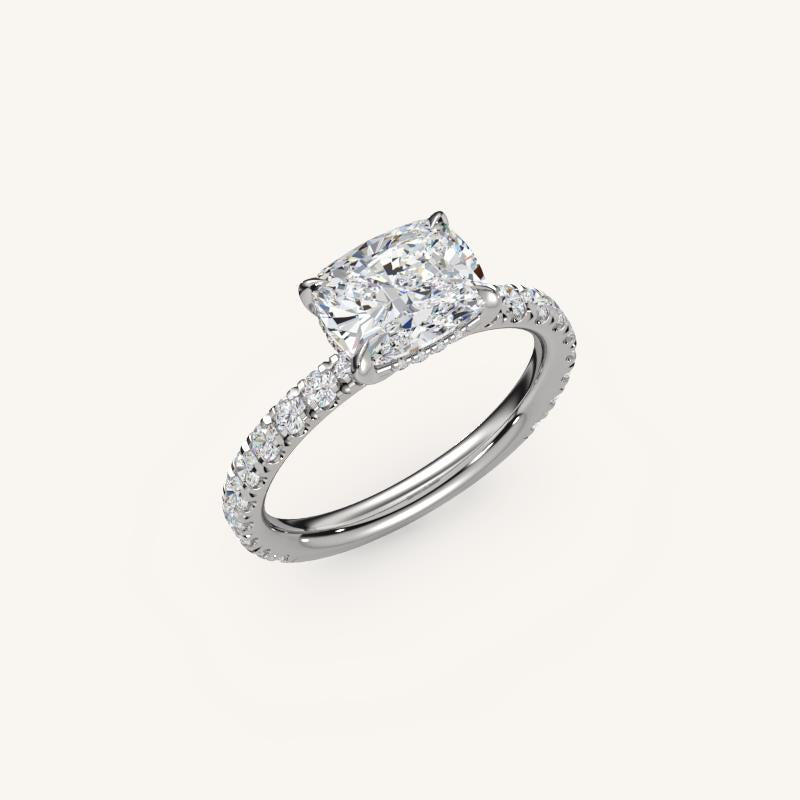 The Trelisse – Hidden Halo Diamond Engagement Ring (E-W)