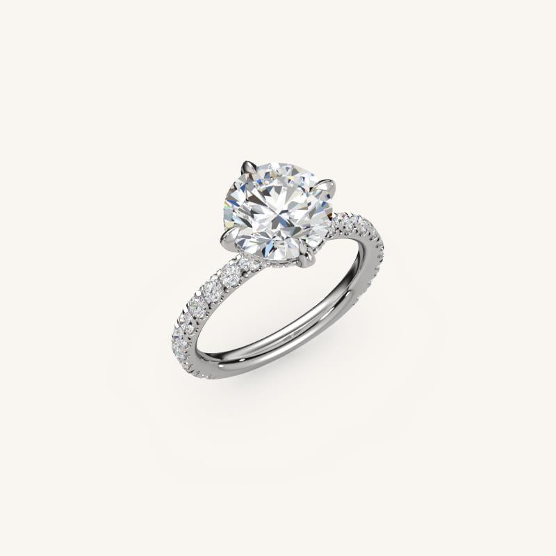 The Trelisse – Hidden Halo Diamond Engagement Ring (E-W)