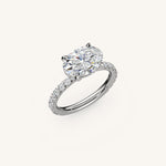 Load image into Gallery viewer, The Trelisse – Hidden Halo Diamond Engagement Ring (E-W)