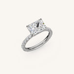 Load image into Gallery viewer, The Trelisse – Hidden Halo Diamond Engagement Ring (E-W)
