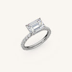 Load image into Gallery viewer, The Trelisse – Hidden Halo Diamond Engagement Ring (E-W)