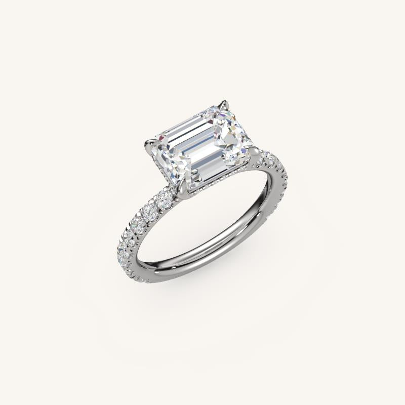 The Trelisse – Hidden Halo Diamond Engagement Ring (E-W)